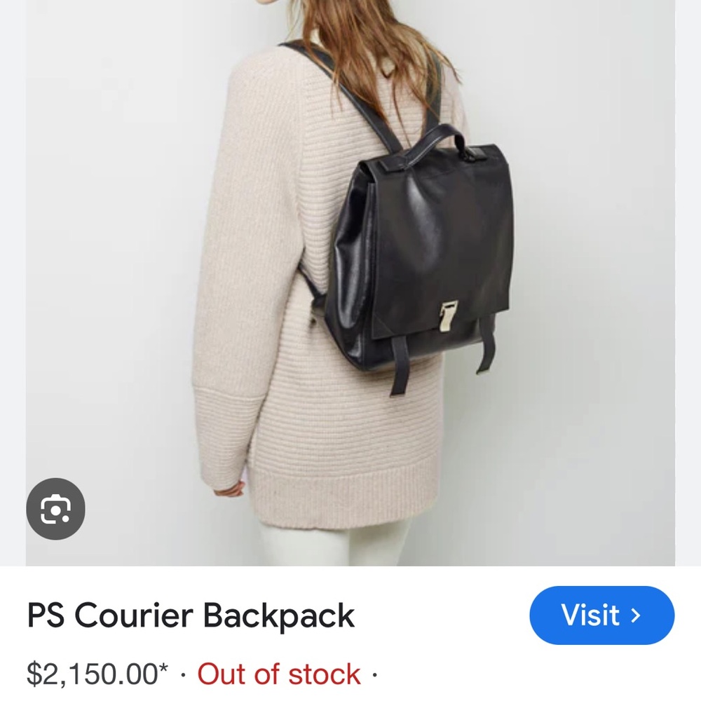 Proenza Schouler - Pebbled Calfskin PS Courier Backpack Oxblood